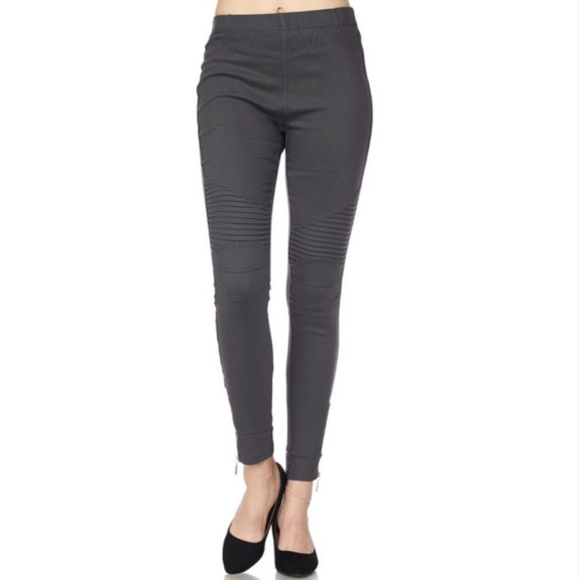 NWT Stretchy Biker Pants - Dark Grey - Picture 4 of 4